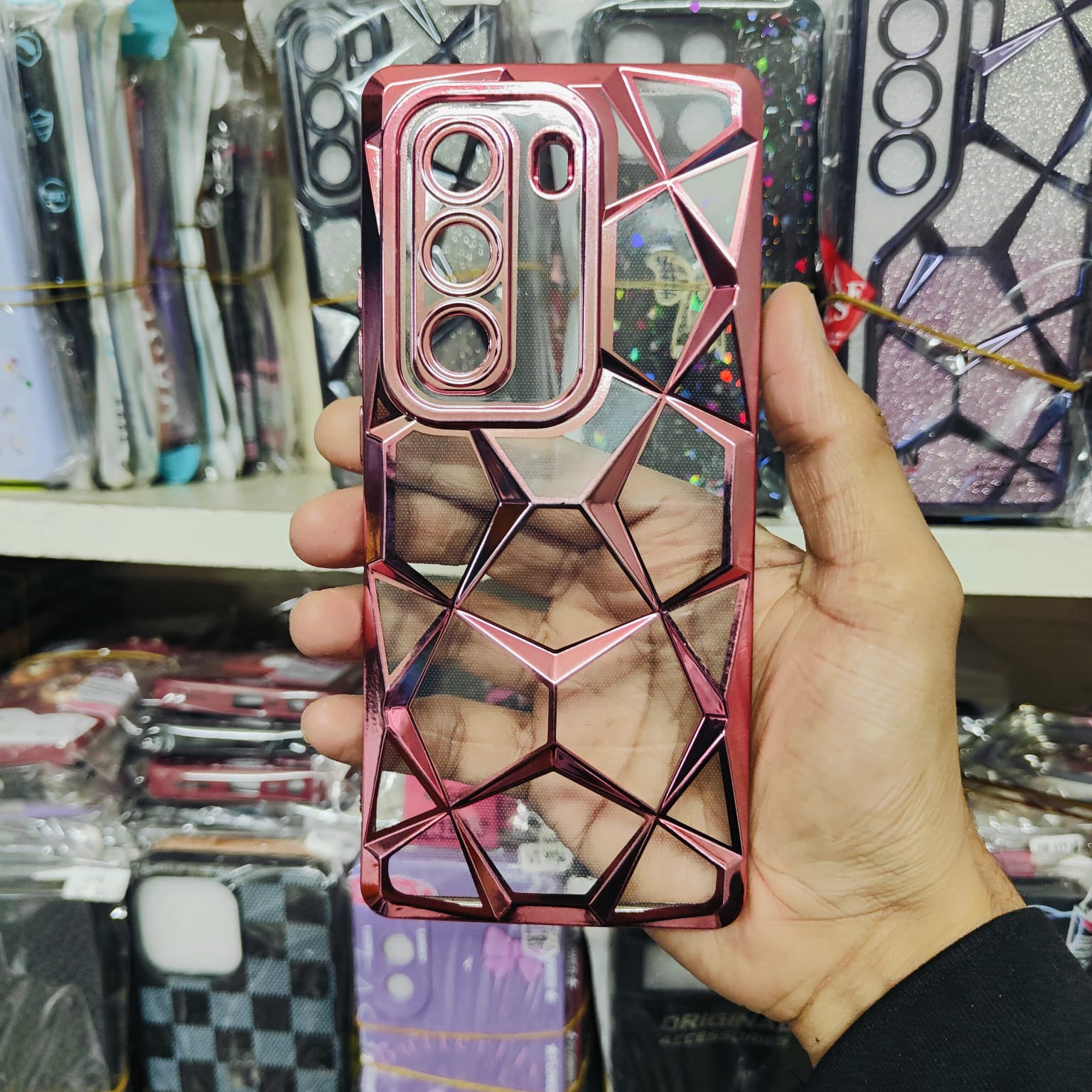 Picture of Infinix Hot 50 Pro Plus/Hot 50 pro Luxury Gradient Quicksand 3D Diamond TPU Case
