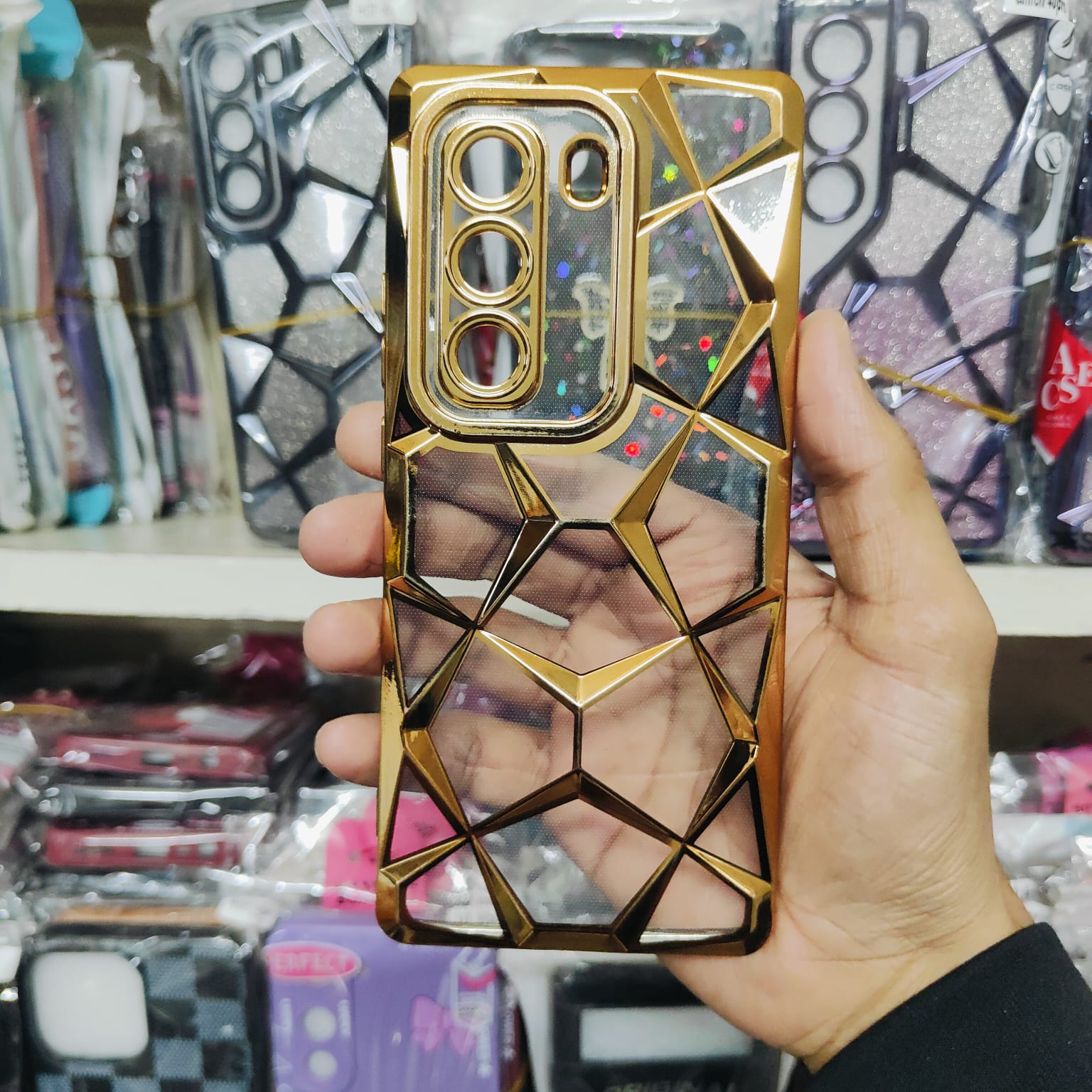 Picture of Infinix Hot 60 Pro Plus/Infinix Hot 60 Pro/Infinix Hot 60/Infinix Hot 60i Luxury Gradient Quicksand 3D Diamond TPU Case