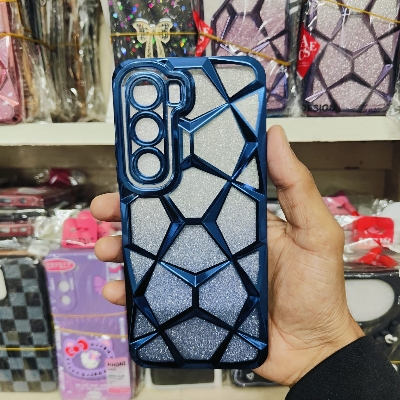 Picture of Glitter Case Compatible for Infinix Hot 50 Pro/Infinix Hot 50 Pro Plus/Infinix Hot 50i/Infinix Hot 50 Luxury Electroplated 3D Cube, Diamond Bling Shiny Soft TPU Clear Shockproof Case Women & Teen Girls Protective Phone Cove