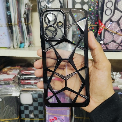 Picture of Glitter Case Compatible for  Infinix Smart 10, Tecno Pop 10, Tecno Spark Go 2 4g, X6725 Luxury Electroplated 3D Cube, Diamond Bling Shiny Soft TPU Clear Shockproof Case Women & Teen Girls Protective Phone Cover