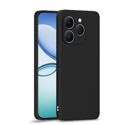 Picture of Back Cover for Realme 15T 5G | Camera Protection Shockproof Soft Matte Silicone Bumper Case (Black)