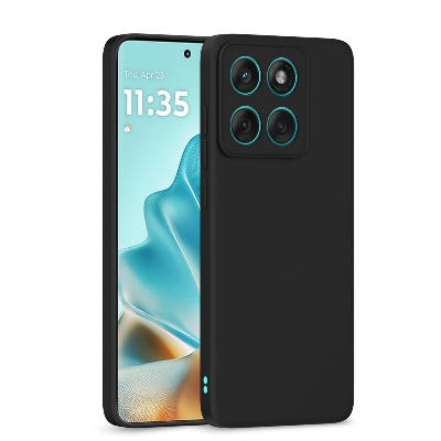 Picture of Back Cover for Motorola Moto Edge 60 5G / Motorola Moto Edge 60 Fusion 5G | Camera Protection Shockproof Soft Matte Silicone Bumper Case (Black)