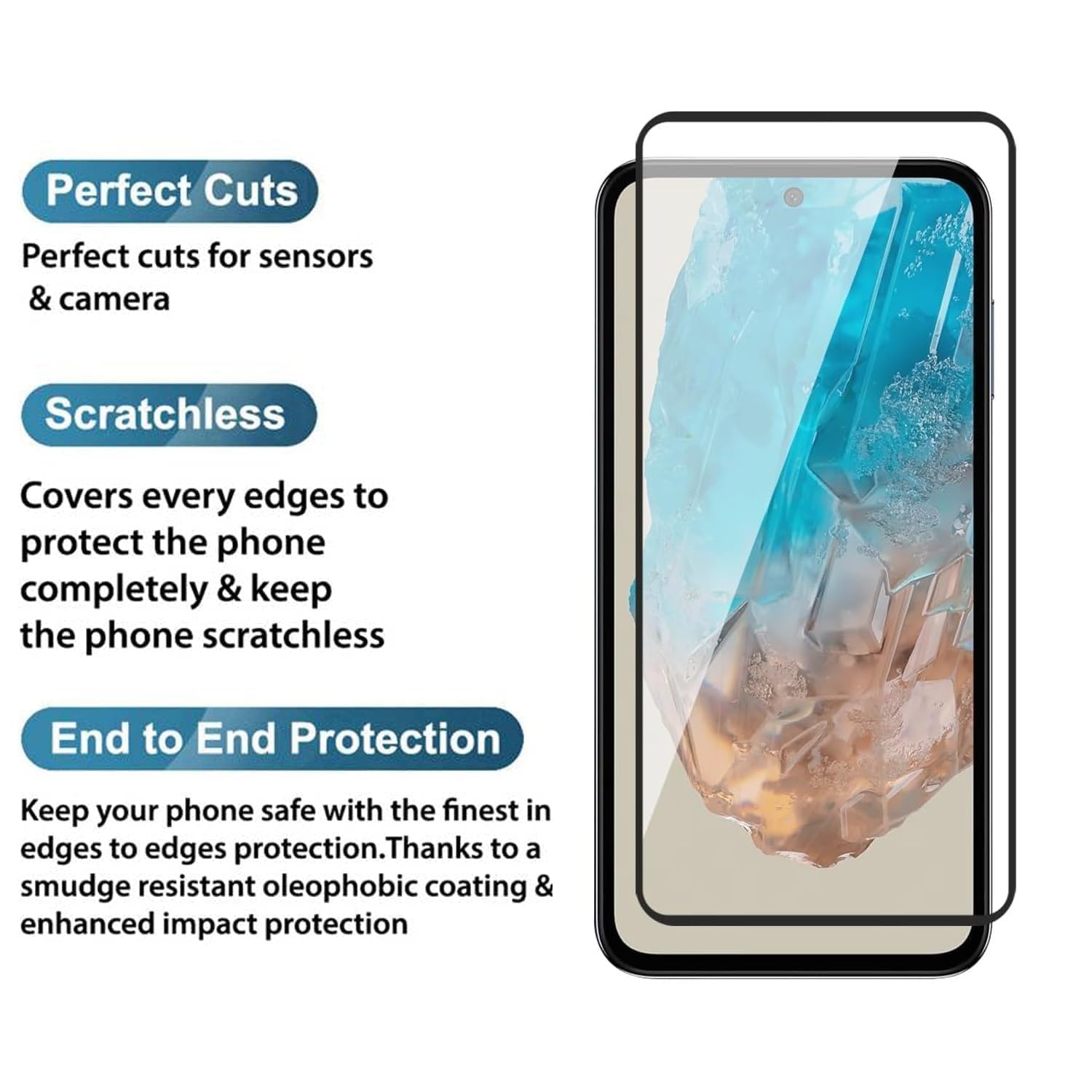 Picture of Tempered Glass for Xiaomi Redmi Note 15 Pro 5G – Full Screen Protector Guard, 9H Hardness, Anti-Scratch, Bubble Free, Case Friendly, Ultra Clear with Easy Installation Kit