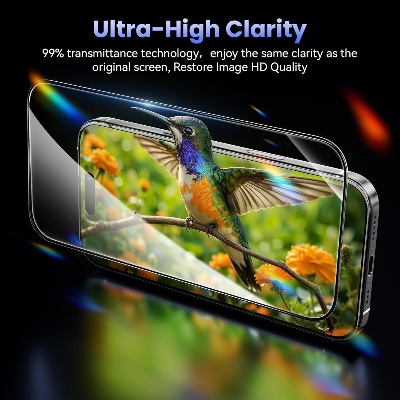 Picture of Tempered Glass Screen Protector Compatible for OnePlus 13s / 13S 5G with Edge to Edge Coverage and Easy Self Installation kit (OnePlus 13s 5G)