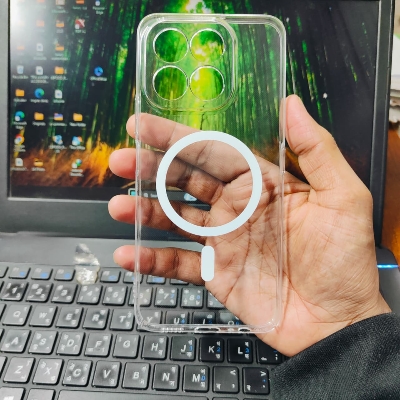 Picture of Honor X6C Anti Yellow Magsafe Unique Case For Honor X6C Clear Hard Transparent Phone Back Cover case