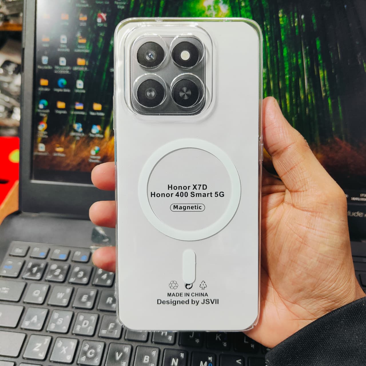 Picture of Honor X6C Anti Yellow Magsafe Unique Case For Honor X6C Clear Hard Transparent Phone Back Cover case