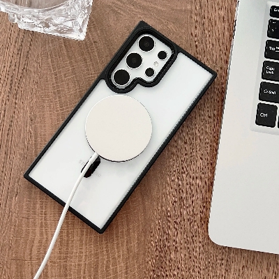 Picture of Magsafe For Samsung Galaxy S22 S23 S24 S23 PLUS S25 S25 PLUS S24FE  S23FE S23 ULTRA S22 ULTRA S23 ULTRA S24 Ultra S25 ULTRA  Magnetic Clear Case Wireless Charging Shockproof Cover Magnetic Phone Case Compatible with Magsafe Transparent Back Cover