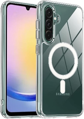 Picture of Samsung Galaxy A56/A36  / A15 / A14/ A16/ A17 / A52 / A35 Anti Yellow Phone Case Magsafe Clear Case Animation Magnetic Suffering Mobile Transparent Phone Back Cover