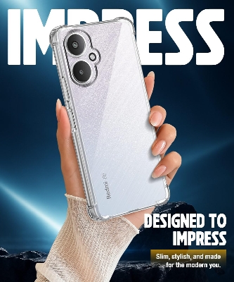 Picture of Clear Back Cover Case for Xiaomi Redmi 13C 5G | Poco M6 5G | Shockproof Soft TPU Case | Cushioned Edges for Ultimate Protection Back Cover Case - Transparent