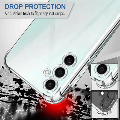 Picture of Samsung Galaxy M55 / M55s / F55 (5G) Bumper Case | Soft Jel Flexible Thin Full Protection Shock Proof Clear TPU Back Case Cover for Samsung Galaxy M55 / M55s / F55 (5G) (Transparent)