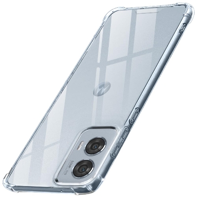 Picture of TheGiftKart Crystal Clear Back Cover Case for Motorola Edge 50 Fusion 5G / Moto G96 5G | 360 Degree Protection | Shock Proof Design | Transparent Back Cover Case (PC & TPU, Transparent Bumper)