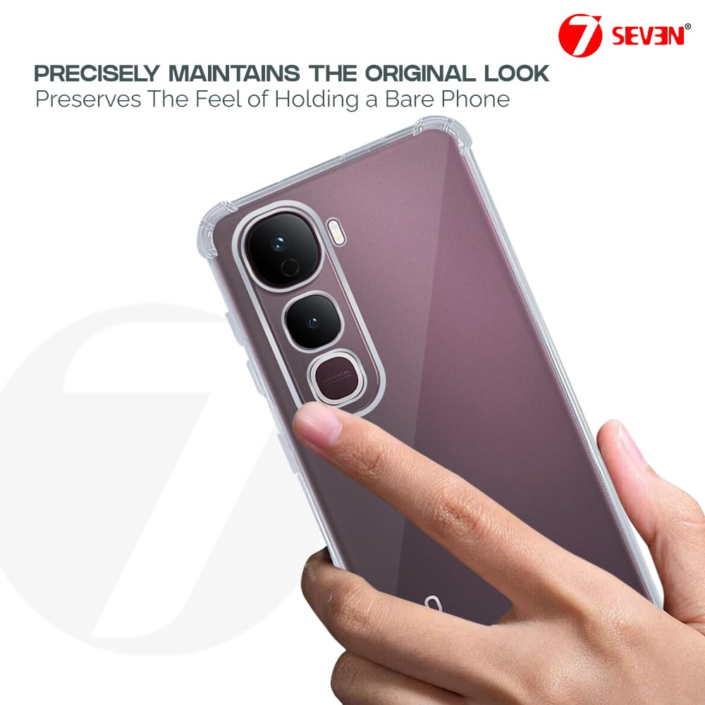Picture of Back Cover for Vivo Y400 Pro 5G Transparent Mobile Back Case Shock Proof Design Camera Edges Protection Crystal Clear Phone Case Silicon Soft TPU and Flexible Bumper Phone Cover Vivo Y400pro
