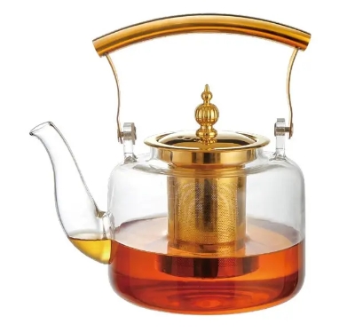 Picture of luxurious Glass Tea Pot Heat Resistant Tea Kettle