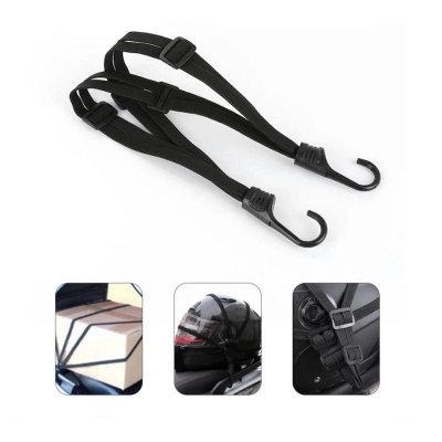 Picture of Motorcycle Luggage / Helmet Rope Tape Retractable Elastic Strap With 2 Hook -Black