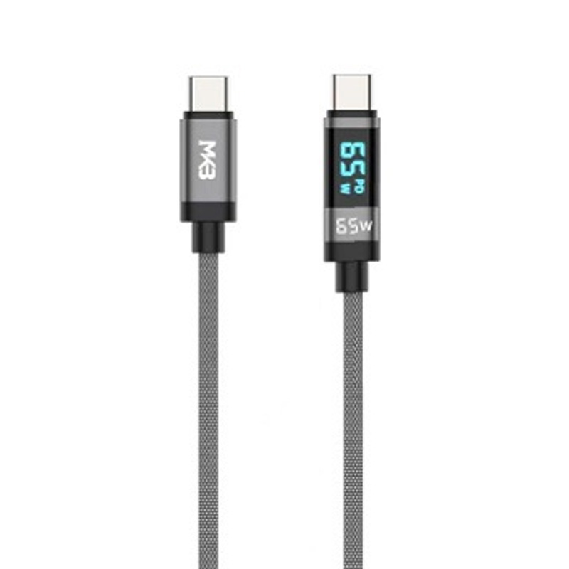 Picture of MKB C65D Type C To C 65W Braided Fast Charging Cable -Black