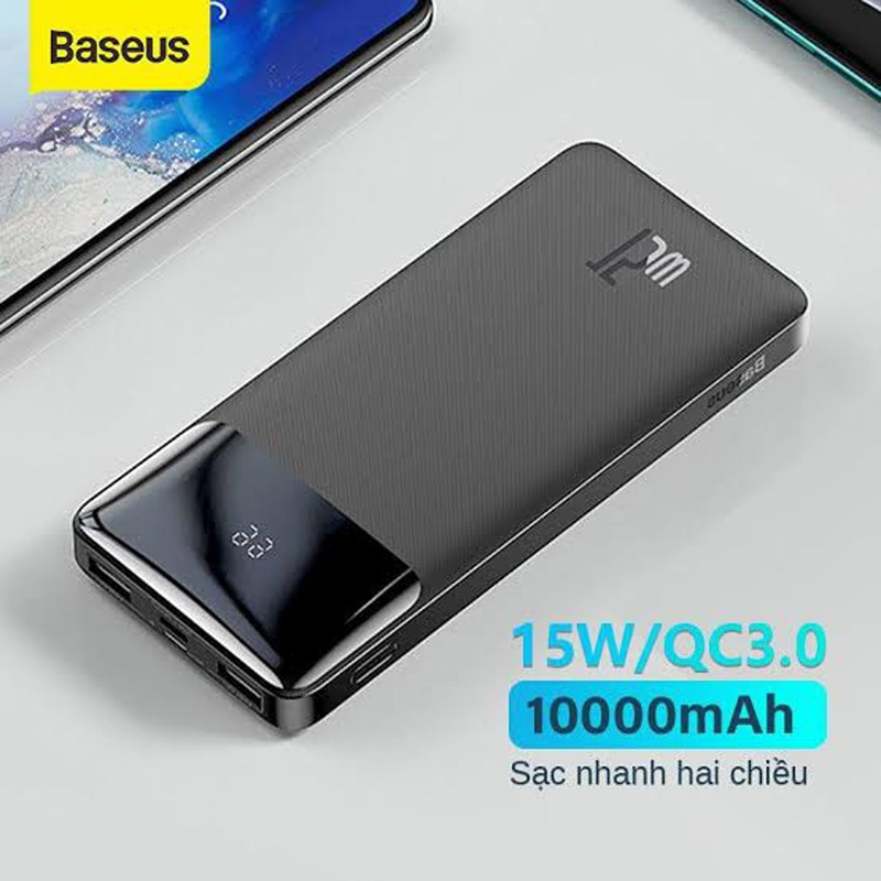 Picture of Baseus Bipow 10000mAh 15W Digital Display Fast Charging Power bank -Black