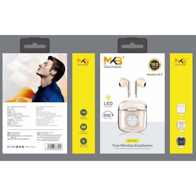 Picture of MKB S2 Pro ENC True Wireless Earphones Price In Bangladesh