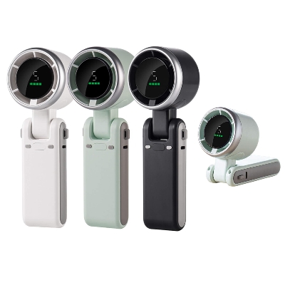 Picture of 5 Speed Portable Handheld Mini Fan Rechargeable Digital Display Turbo Cooling Pocket Fan