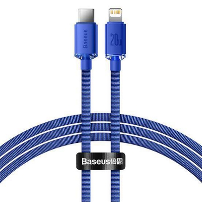 Picture of Baseus Crystal Shine Series 2.4A Fast Charging USB to Lightning For Iphone Data Cable 1.2m Blue CAJY000003