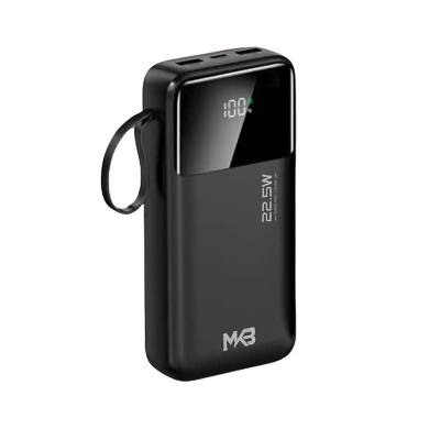 Picture of MKB PK52 PD 22.5W 20000mah Power Bank with extra Holder -Black