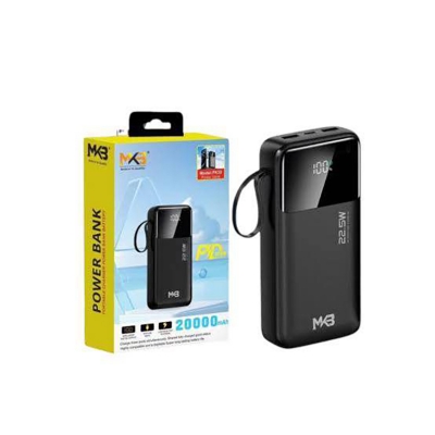 Picture of MKB PK32 PD 22.5W OUTPUT INTELLIGENT DIGITAL DISPLAY 20000mAh POWER BANK -Black
