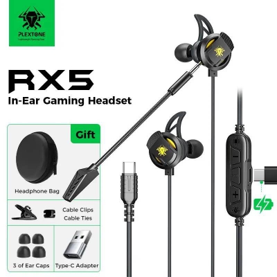 Picture of Plextone Rx5 Refire Type-c Gaming Wired Headphone -Black