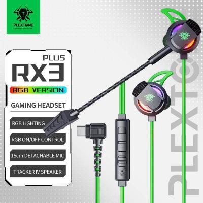 Picture of Plextone RX3 PLUS Type-C Wired Gaming Earphone -Black
