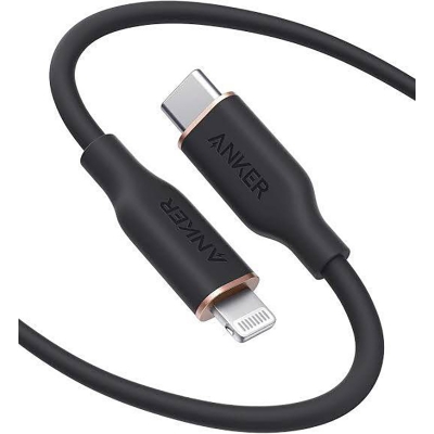 Picture of Anker PowerLine Soft USB-C to Lightning Cable 3ft – Black -Black