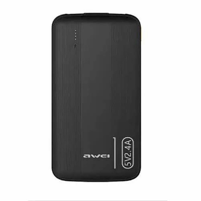 Picture of Awei P20K 10000mAh 2.4A Slim Dual Output Power bank -Black