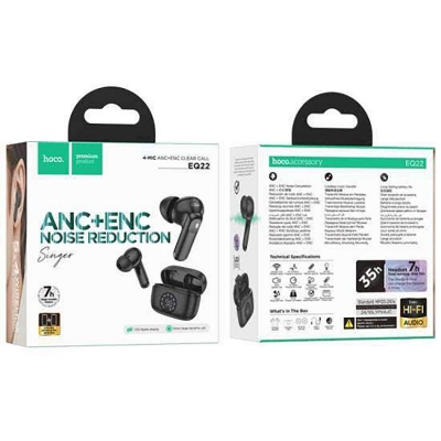 Picture of Hoco EQ22 Singer True Wireless ANC+ENC Noise Reduction BT Earbuds -Black