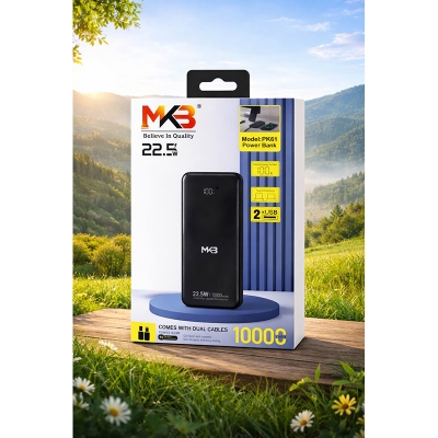 Picture of MKB Pk61 10000mah comes With Dual Cables 22.5w -Black
