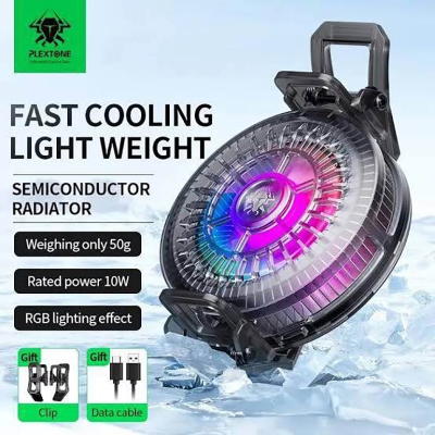 Picture of PLEXTONE UF1 RGB Magnetic Radiator Phone Cooler Cooling Fan Magnetic -Black