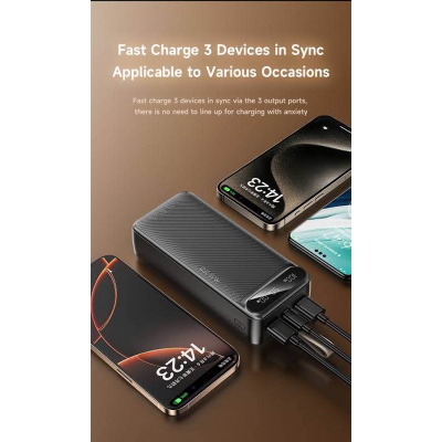 Picture of Awei PA-12 30000mAh Fast Charging Power Bank -Black