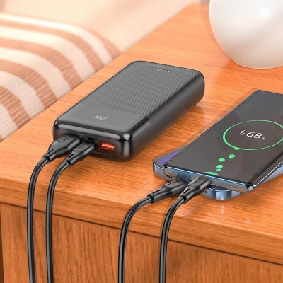 Picture of Hoco J121A Fast 22.5W+PD20W Fully Compatible Power Bank with Digital Display (20000mAh) -Black