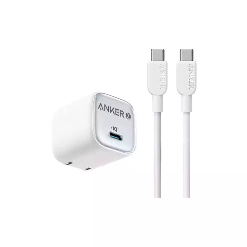 Picture of Combo Anker Zolo Charger 20W IQ & PD iPhone/Samsung/Pixel -White