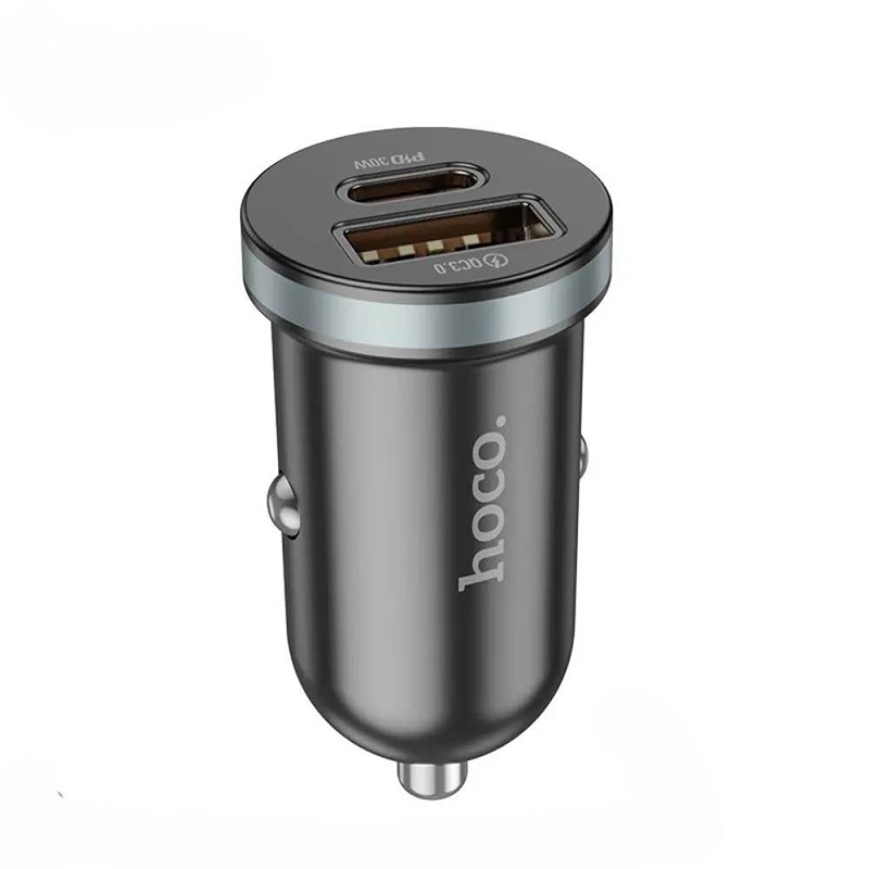 Picture of Hoco DZ19 PD30W+QC3.0 Dual Port Car Charger -Black