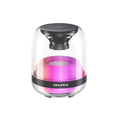 Picture of Awei Y386 Bluetooth Mini Speaker Colorful LED Subwoofer HiFi Sound Box Portable MP3 Music Sound Column For PC Smartphone -Aqua