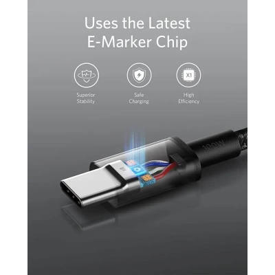 Picture of Anker 333 100W USB-C to USB-C Braided Cable – A8756 -Black