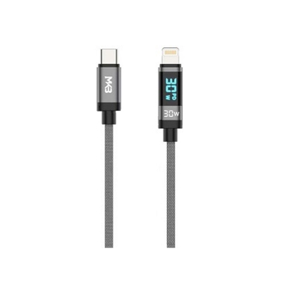 Picture of MKB CL 300 Braided 30W Type C To Lightning Fast Charging Cable -Black