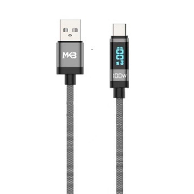 Picture of MKB UC100 Braided 100W PD3.1 Data And Charging Cable -Black