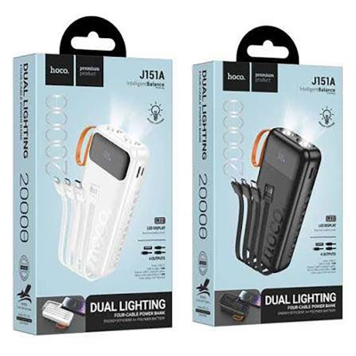 Picture of Hoco J151A Power Bank 20000 mAh Supercharge 22.5W J151 | 10000mAh Powerbank PD3.0 & QC3.0 Fast Charging -Black