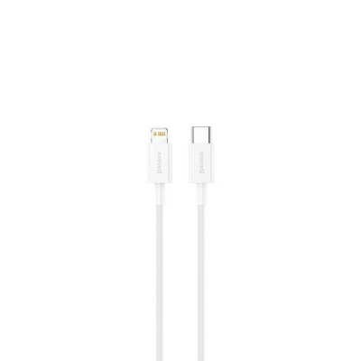 Picture of Baseus Superior Series USB to Lightning-Fast Charging Cable Data Transfer 2.4A for iPhone 13 12 11 Pro Max Mini XS X 8 7 6 5 SE iPad and More 1M Black -White