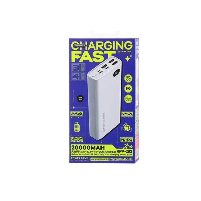 Picture of Remax RPP-292 Gallop Series 20000mAh 20W+22.5W+PD+QC Fast Charging Power bank -Black