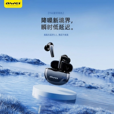 Picture of AWEI T62 TWS ENC Bluetooth Earbuds -Black