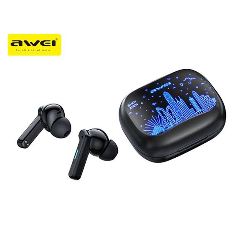 Picture of Awei T53 TWS Colorful Light Wireless Earbuds -Black