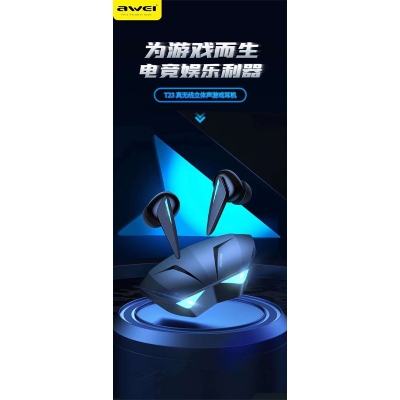 Picture of Awei T23 TWS Gaming Earbuds -Black