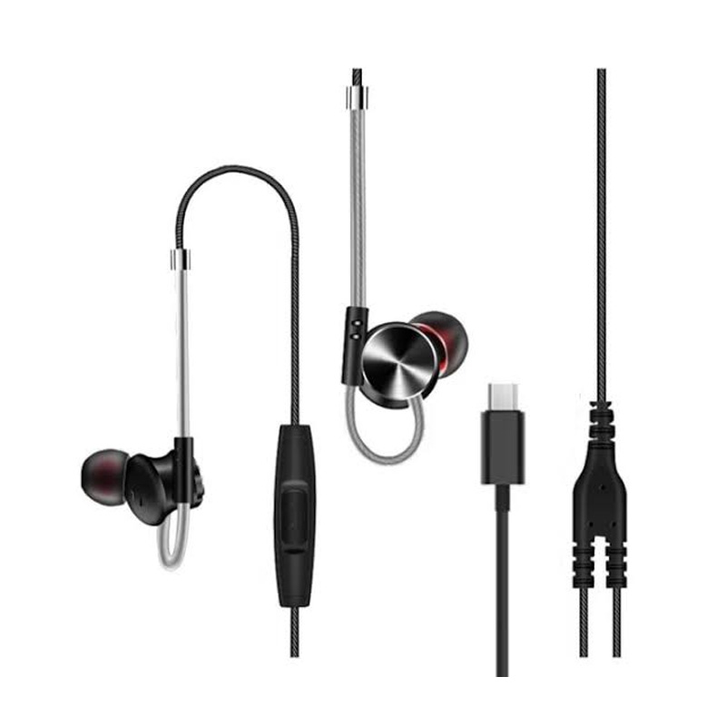 Picture of QKZ DM10 Type C Zinc Alloy Metal Earphone Black -Black