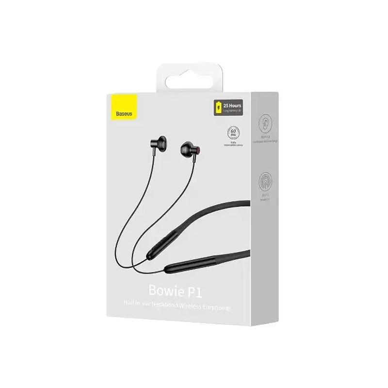 Picture of Baseus Bowie P1 Half-In-ear Neckband Wireless Earphone -Black