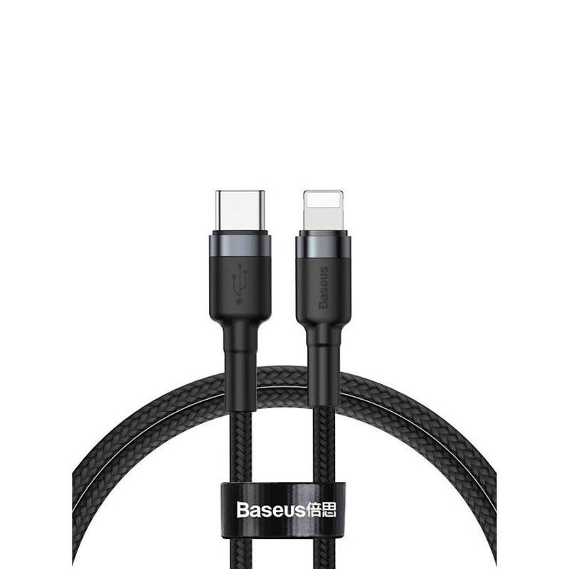 Picture of Baseus Cafule Quick Charge 2.4A USB to Lightning Cable for ip 2 meter/1 meter -Black