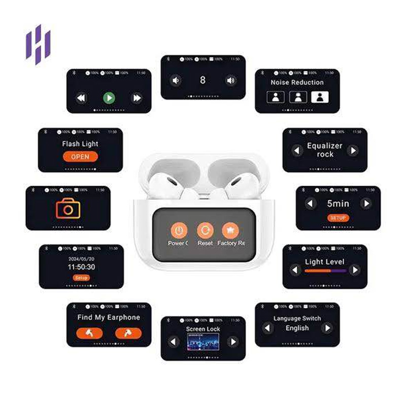 Picture of Hoco EW72 ANC TWS Earbuds With Touch Screen -Black